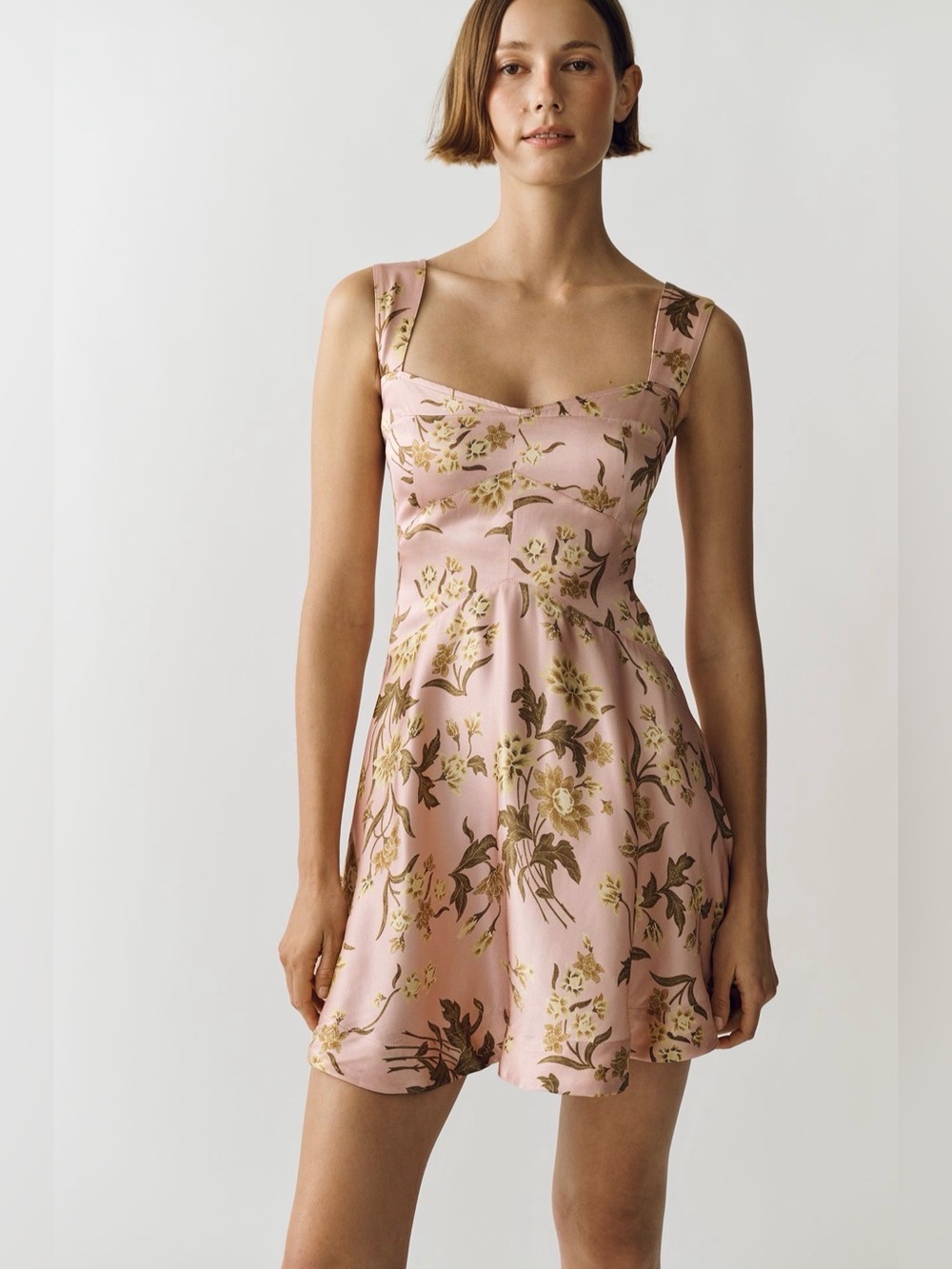 NWT Anthropologie Maeve Jocelyn Pink Floral Sleeveless Slip Mini Dress XL